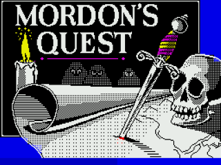 Mordon's Quest title screen for ZX Spectrum